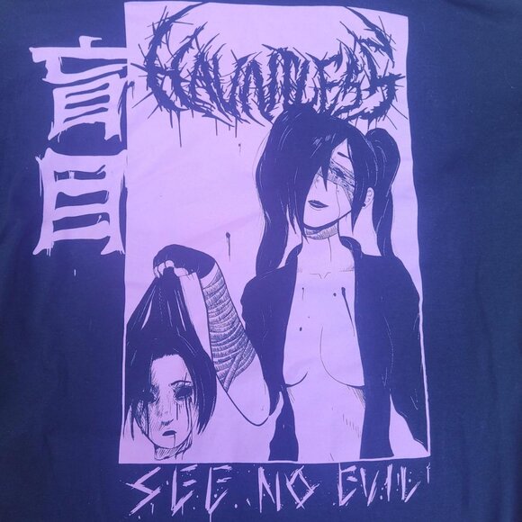New Size XL Spencer's See No Evil Yandere Baddie Evil Alternative Anime Girl Top - Picture 4 of 6